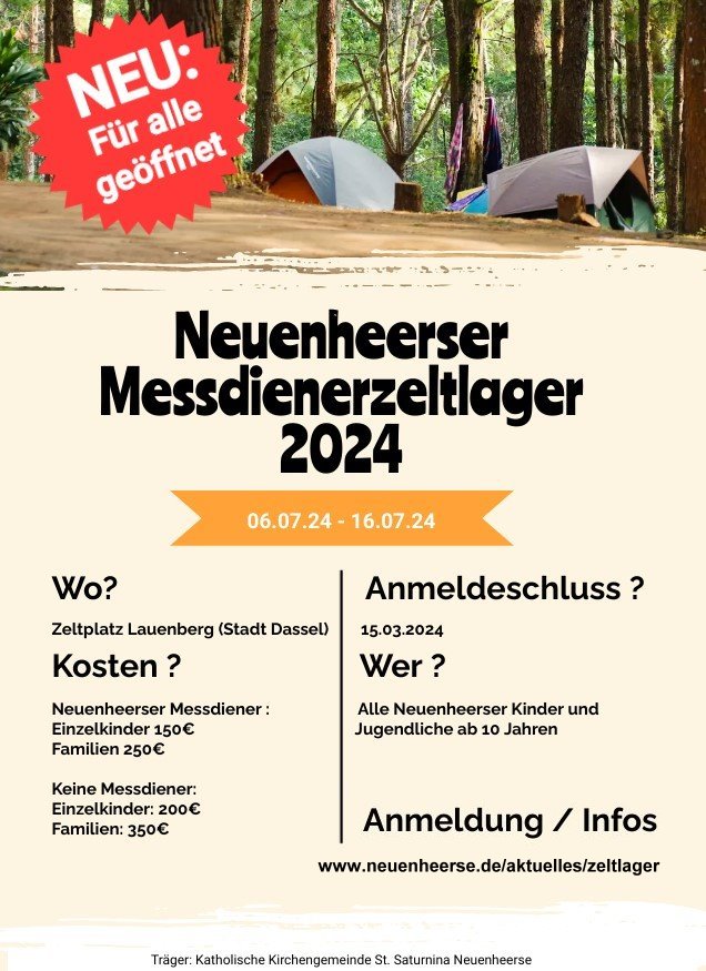 Zeltlager 2024